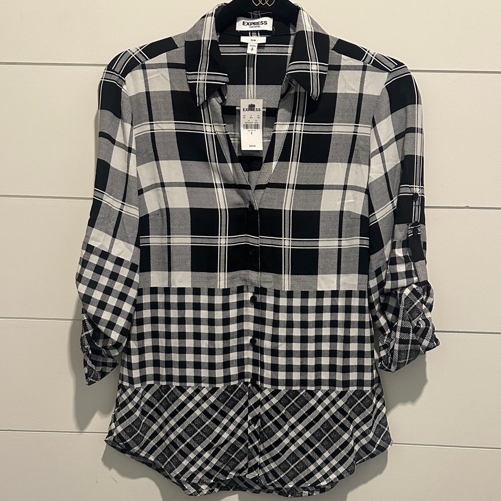 NWT Black and White Shirt